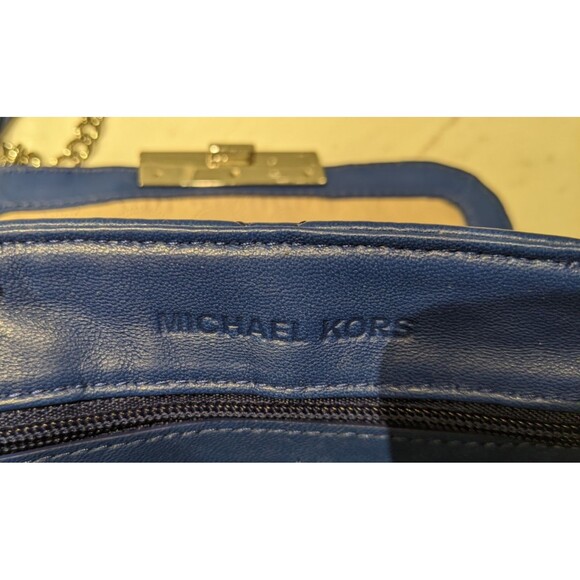 Michael Kors Blue Quilted Shoulder Bag - Picture 16 of 16